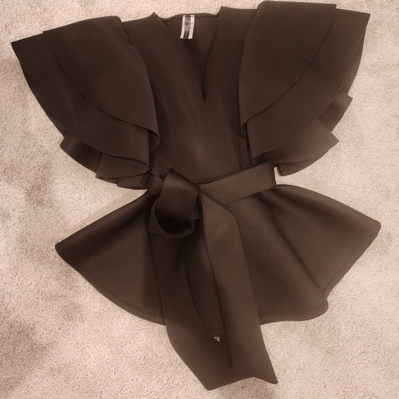 Black Peplum Top - EXCELLENT condition - Picture 1 of 10